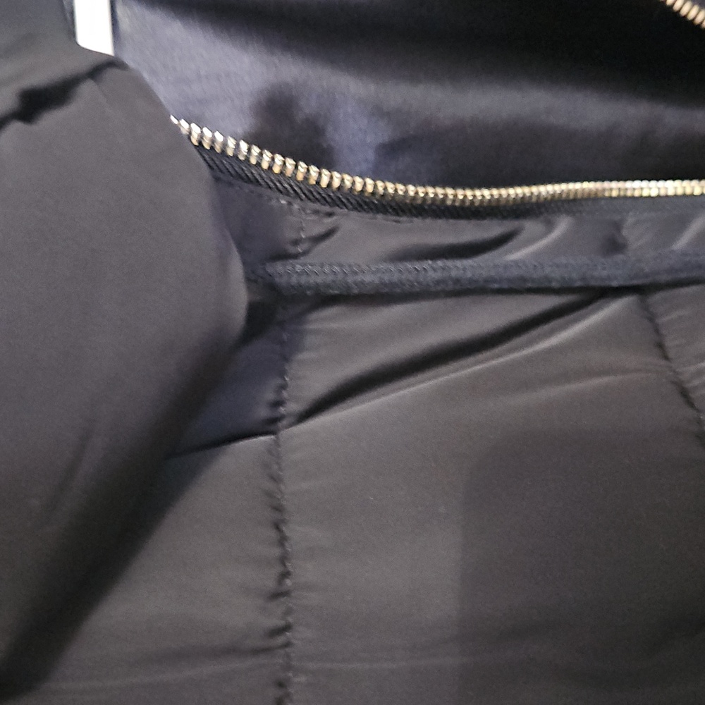 LikeNew Small Calvin Klein Black Quilted Vest with Gold Accents - Picture 5 of 5